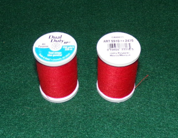 Coats & Clark, Dual Duty All Purp Polyester Thread, 250 yds, Devil Red (2470)