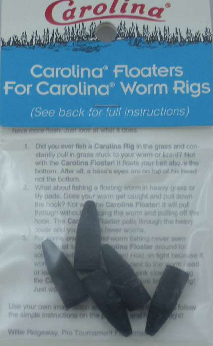Betts 78-1-3 Carolina Floaters Worm Rig 1" Black