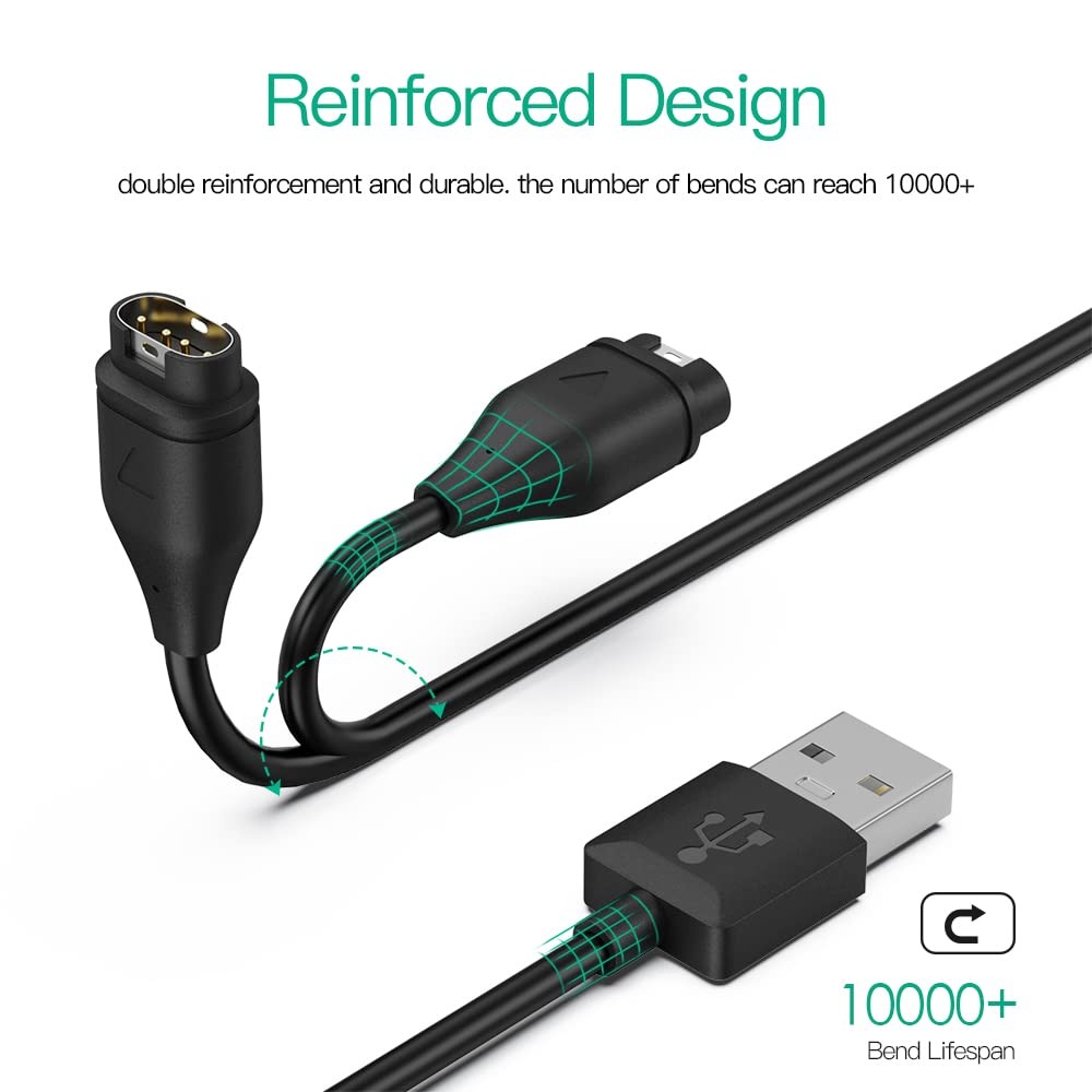 Compatible for Garmin Watch Charger Cable (2 Pack)