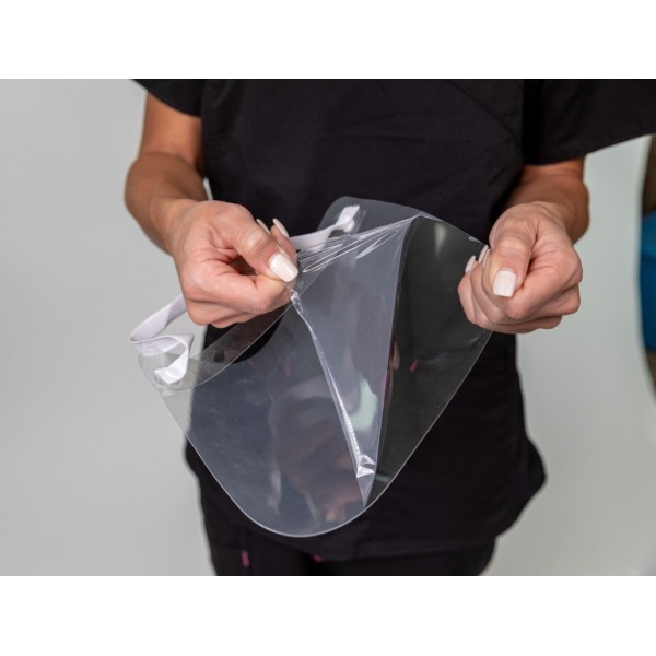 Clear Face Shield Reusable Protective Isolation Mask Adjustable Elastic Headband