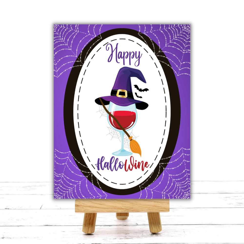 Happy Hallowine Sign or Plaques