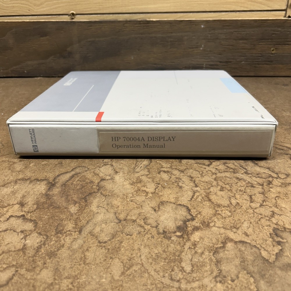 HP 70004A Display Operation Manual