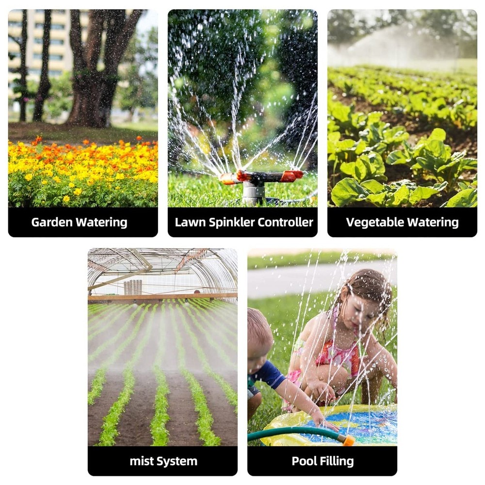 Water Timer Electronic Hose Sprinkler Garden Irrigation Controller Two Dial,N...