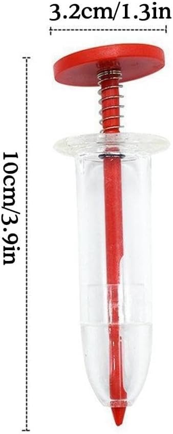 Red Seeds Dispenser,Mini Seed Spreader Sowing Seeder Tool,Handheld Seed