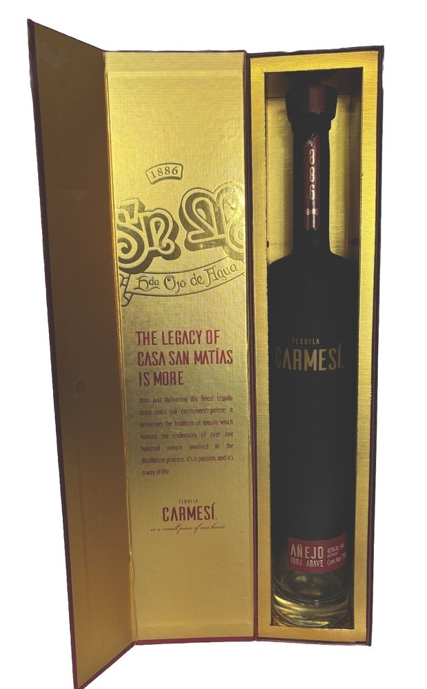 Carmesi 1886 Anejo Tequila Empty Bottle With Box 750 ml R3