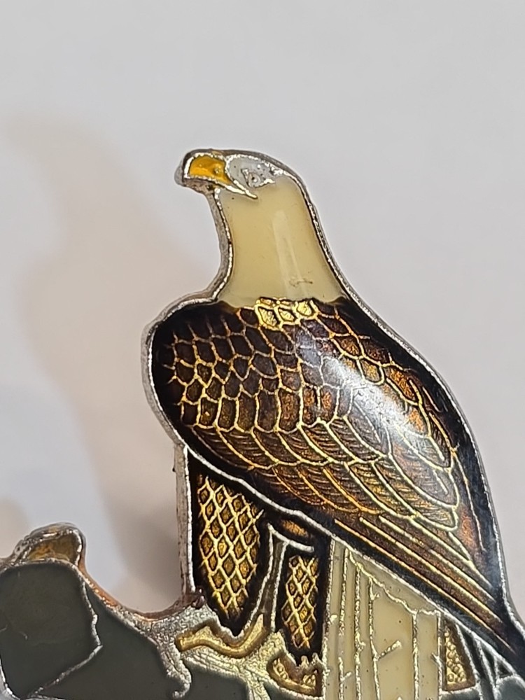 Bald Eagle Bird On A Branch Lapel Pin