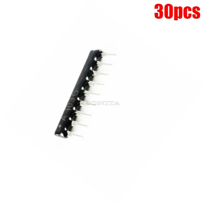 30Pcs SIP9 Resistor Ck Array Network Thick Film 10K Ohm Ic New ks