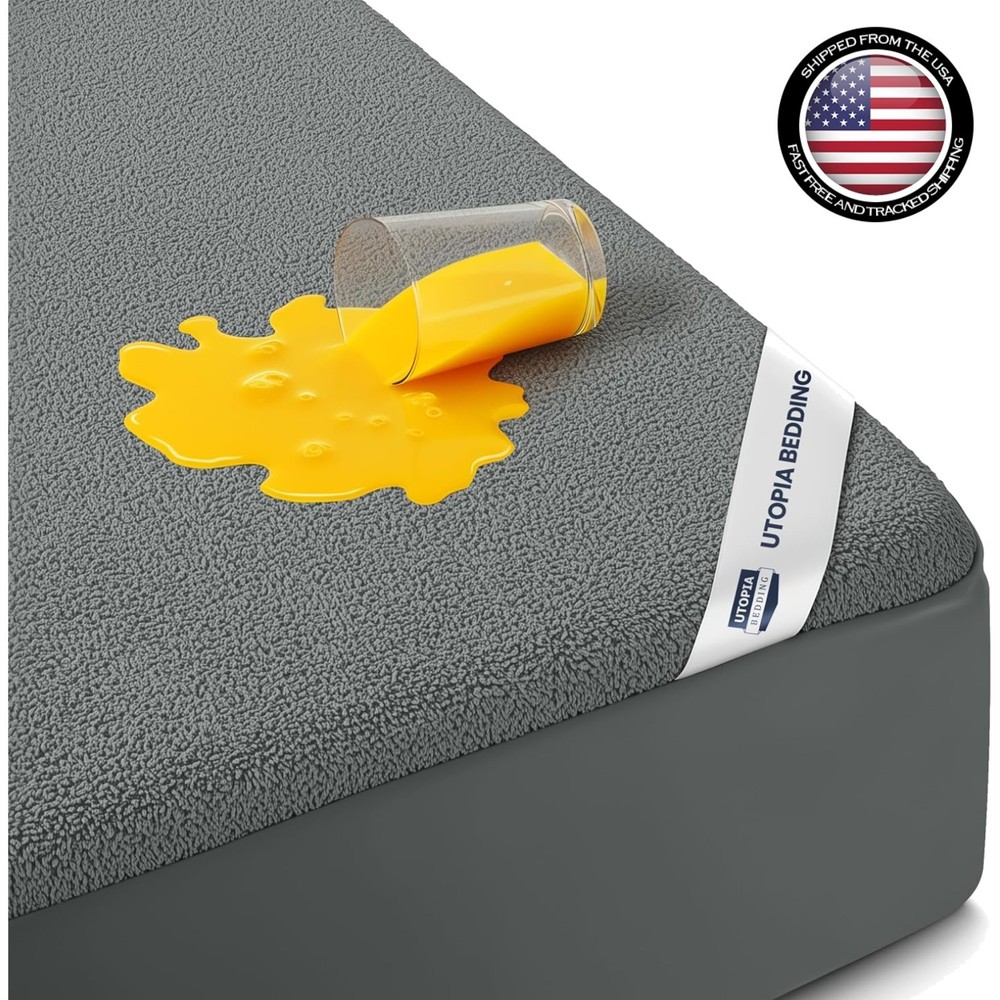 Comfortable Twin Size Mattress Protector - 200 GSM Terry & Elastic Fitted Design