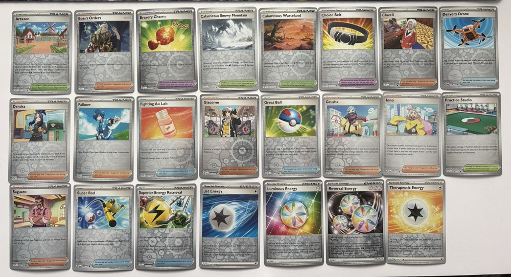 176 Card SVE - Paldea Evolved Complete Reverse Holo Pokemon Set! C/UC/R