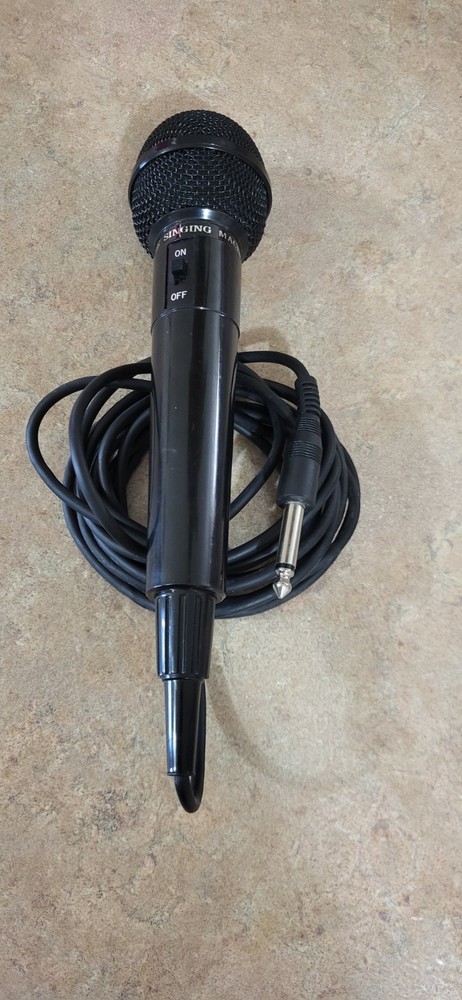 Singing Machine Wired Microphone Replacement Dynamic Karaoke Handheld 10ft Cord