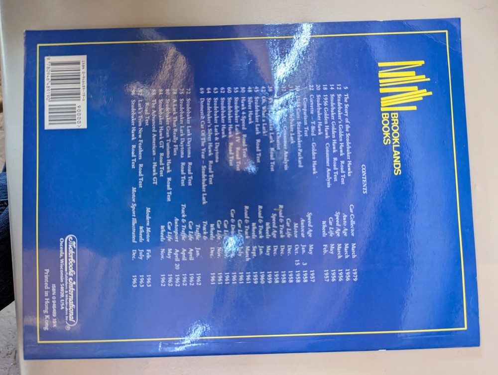 Studebaker Hawks & Larks 1956 - 1963 Book