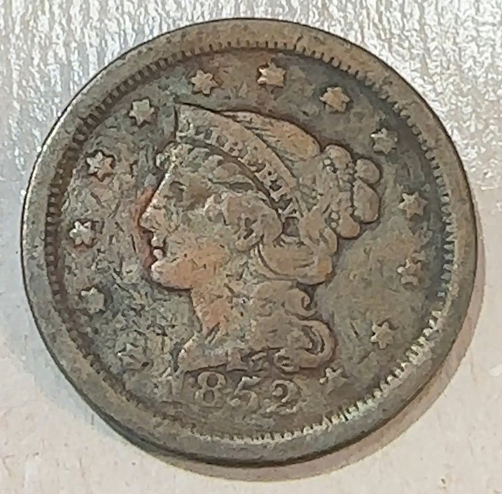 1852 Large Cent Nice Original Fine CHRC