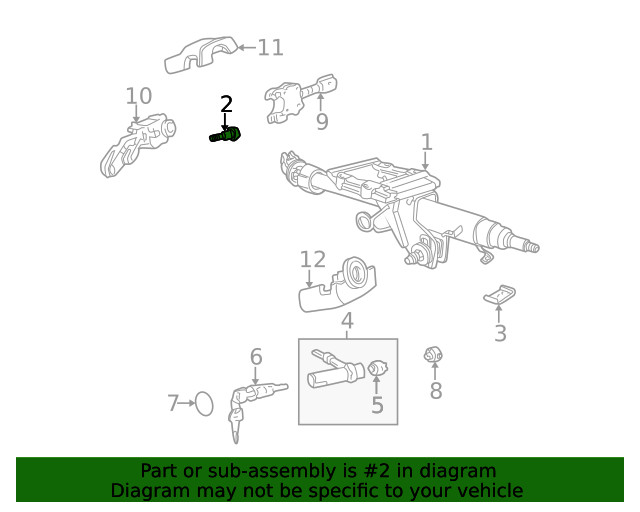 Genuine Audi Steering Column Bolt 4D0-419-699