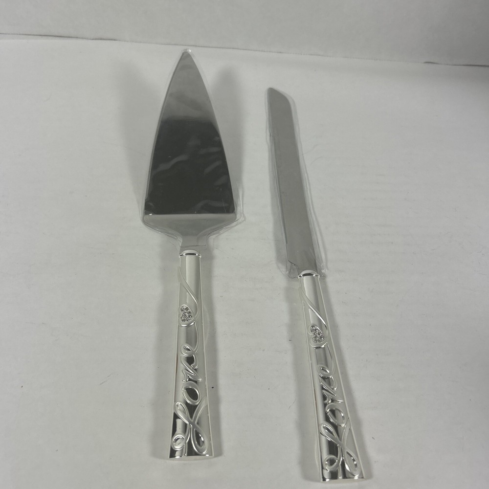 Lenox Endless Love 2-Piece set Silver Plated Cake Knife & Server #847304