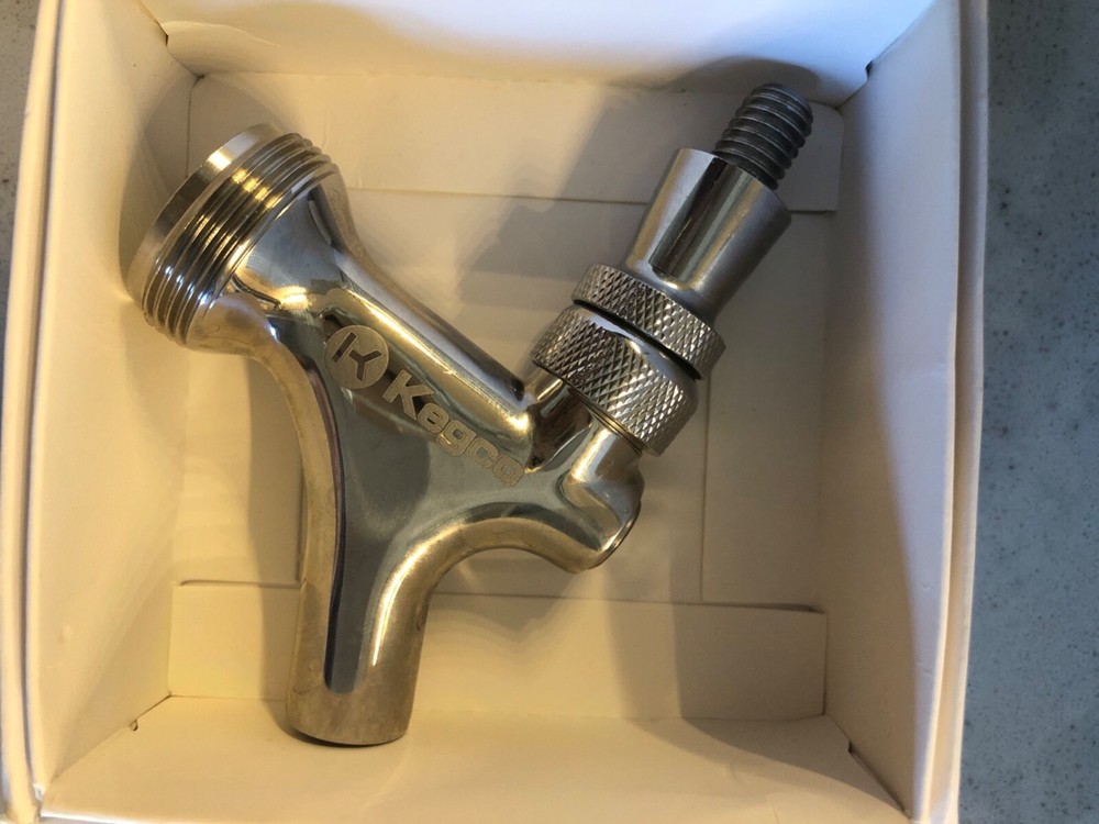 kegco 3” brushed stainless keg tower, single handle