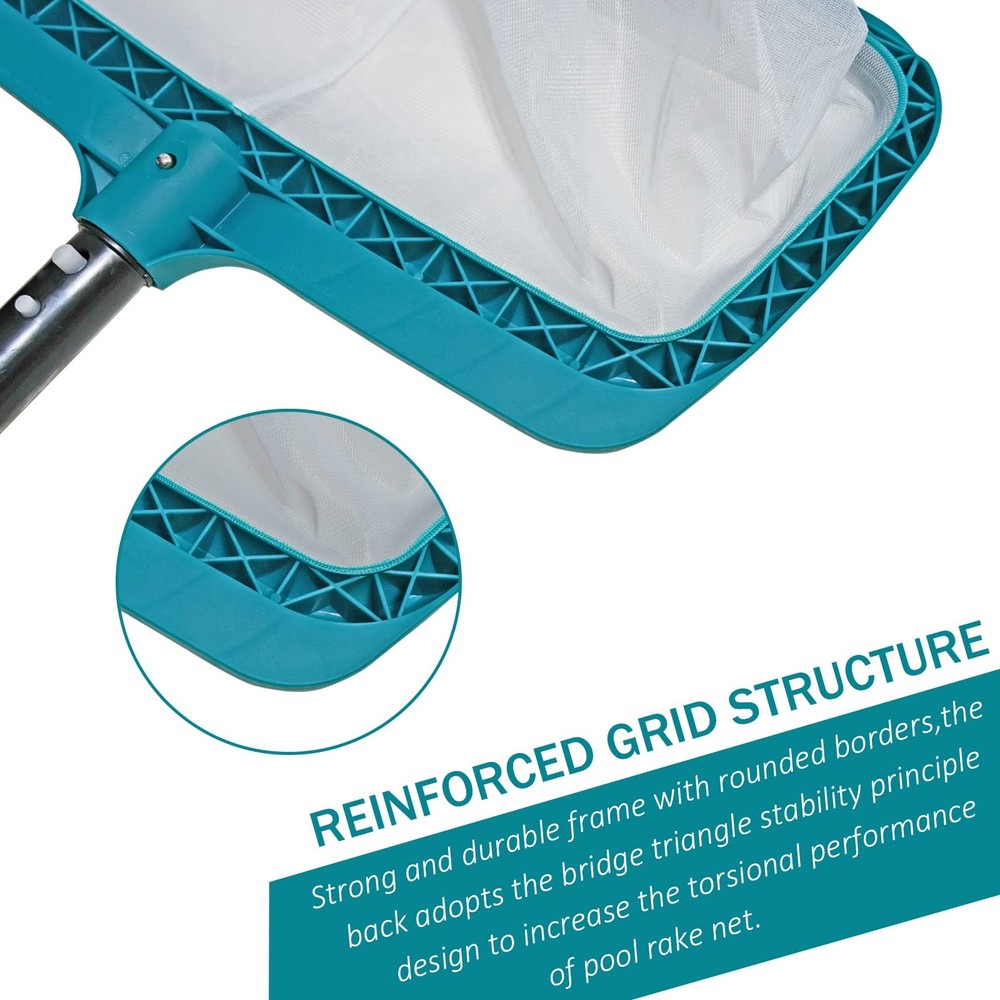 Pool Skimmer Net Leaf Rake Deep Fine Nylon Mesh Bag No Pole