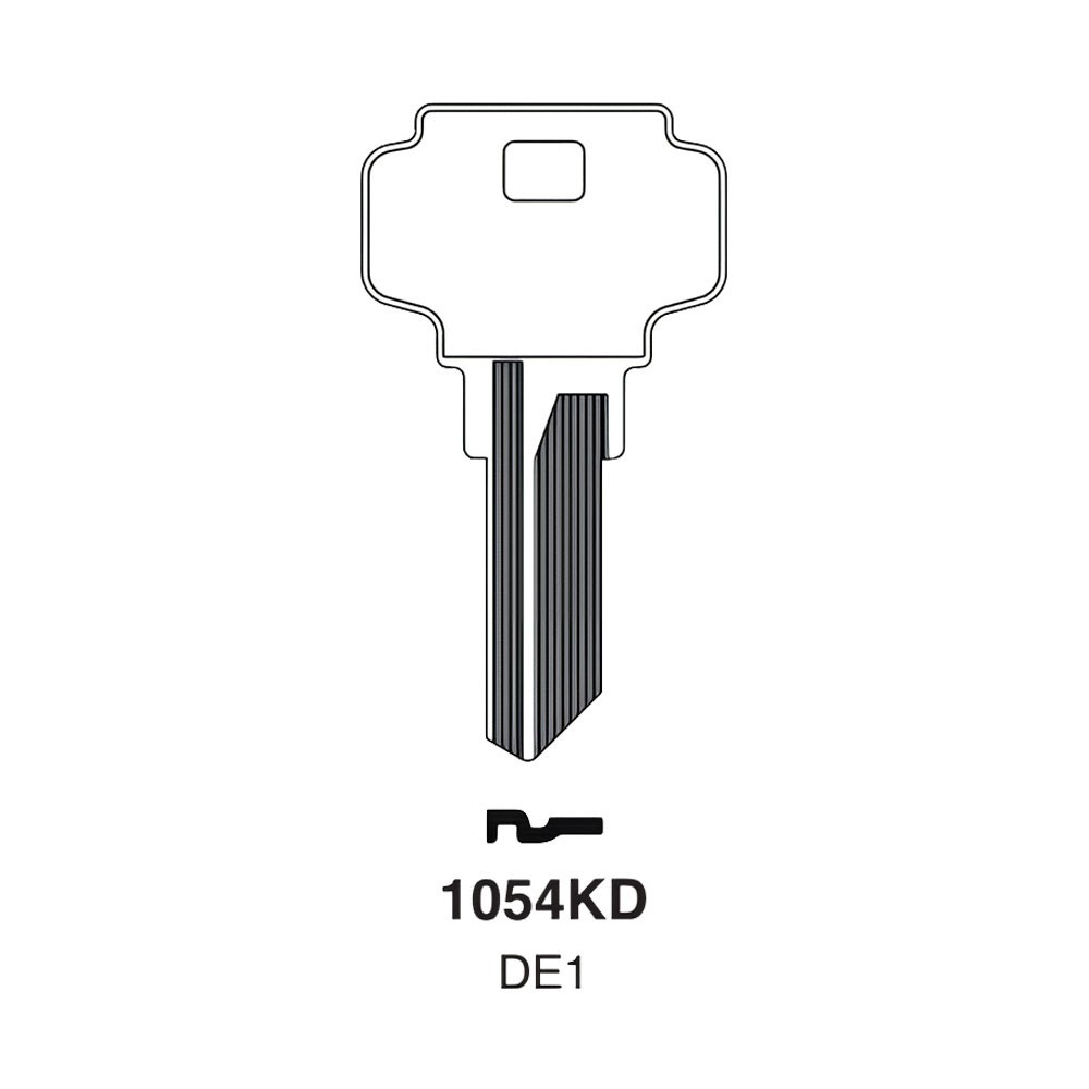 DE1 / 1054KD Key Blank 5-Pin Nickel