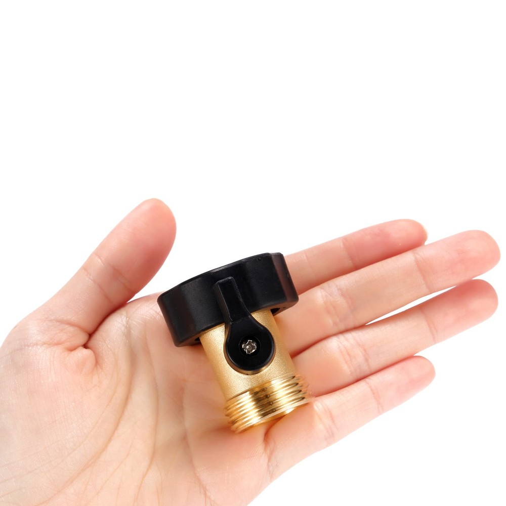 4 Pack Water Hose Shut Off Valve Heavy Duty 3/4 Inch Solid Brass Connect
