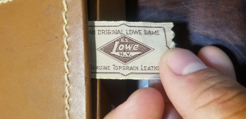 Vintage E.S. Lowe Mini Chess Backgammon Set Made in the USA