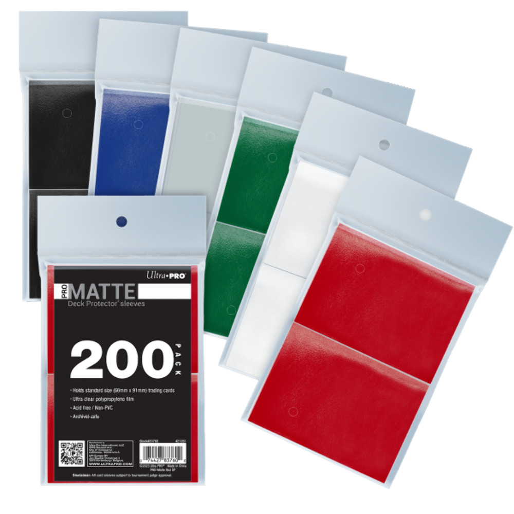 Ultra PRO Matte Standard Deck Sleeves Storage Holder Organizer Protector 200 Ct