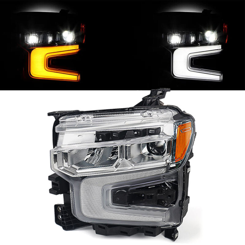 Full LED Headlight For 2022-2025 Chevy Silverado 1500 LT RST Driver Left Chrome