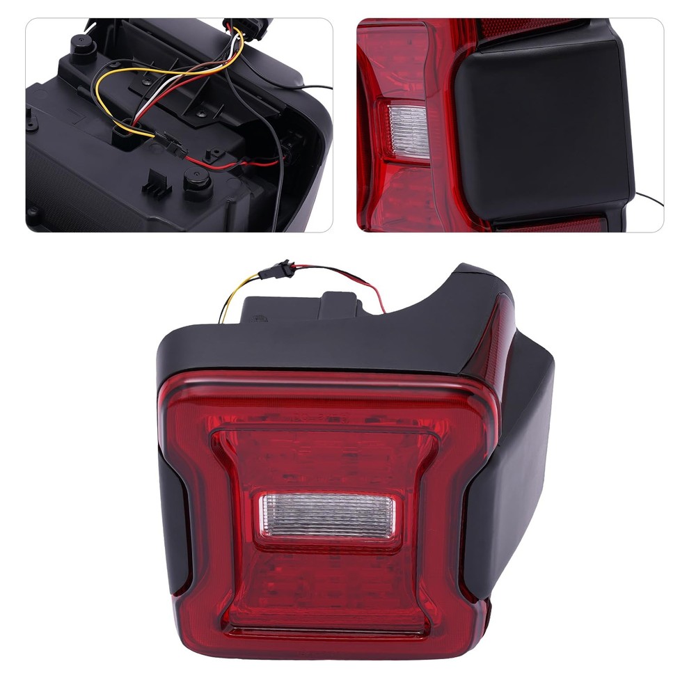 Tail Light Assembly for 2018-2022 Wrangler RH Black Red