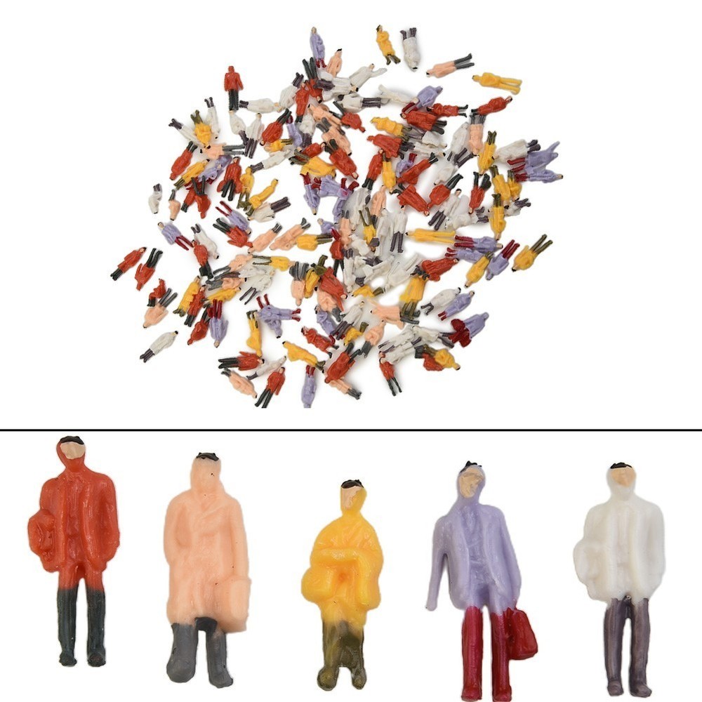 Railway Train Layout Painted Figures HO Scale Mixed Batch Model People Passenger