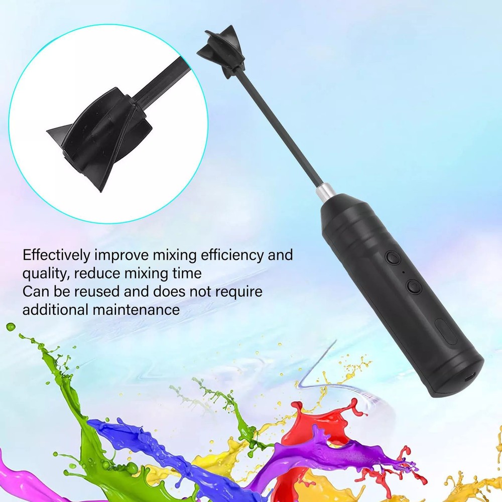Handheld Epoxy Resin Mixer USB Charging Powerful Slow Motor Electric Stirrer