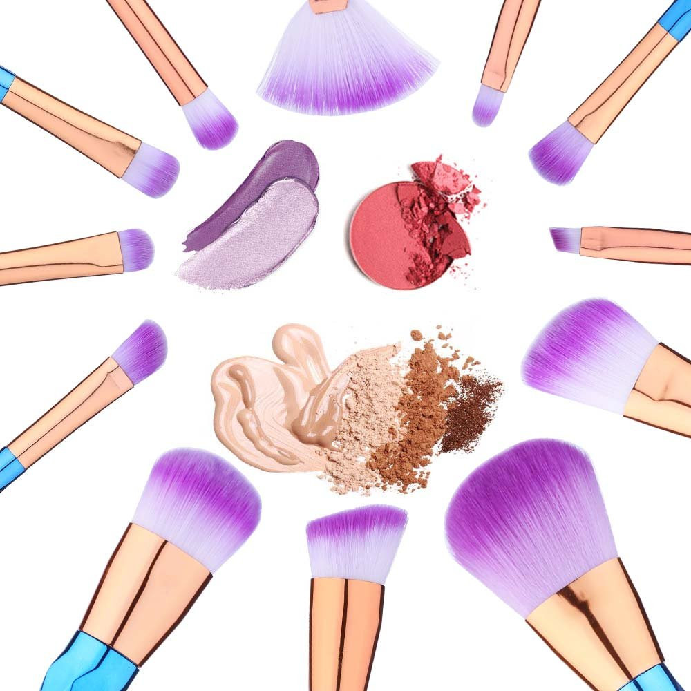 12 Pcs Makeup Brushes Set Premium Foundation Blending Blush Concealer Eye Face L