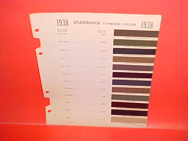 1938 STUDEBAKER SIX EIGHT STATE COMMANDER PRESIDENT CONVERTIBLE PAINT CHIPS SW