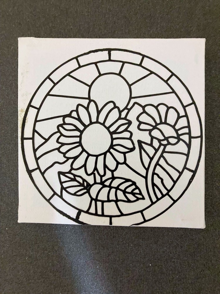 Canvas Paintable Set with paint & brush