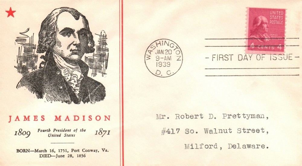SC# 843 FDC - Linprint Cachet - Tyepd Address - Single - L31753