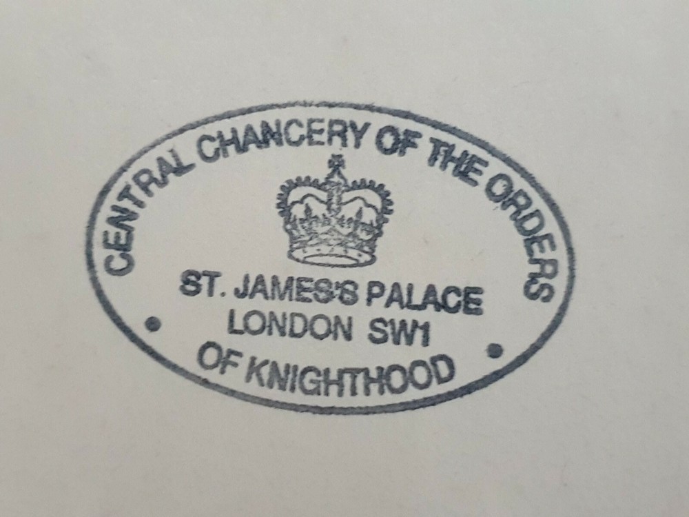 Royal Elizabeth II R MBE OBE Certificate Document Envelope Order British Empire