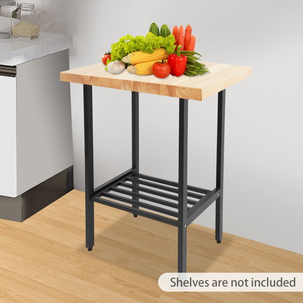 Modern Rectangular Countertop Rubber Wood Countertop Standard Countertop Durable