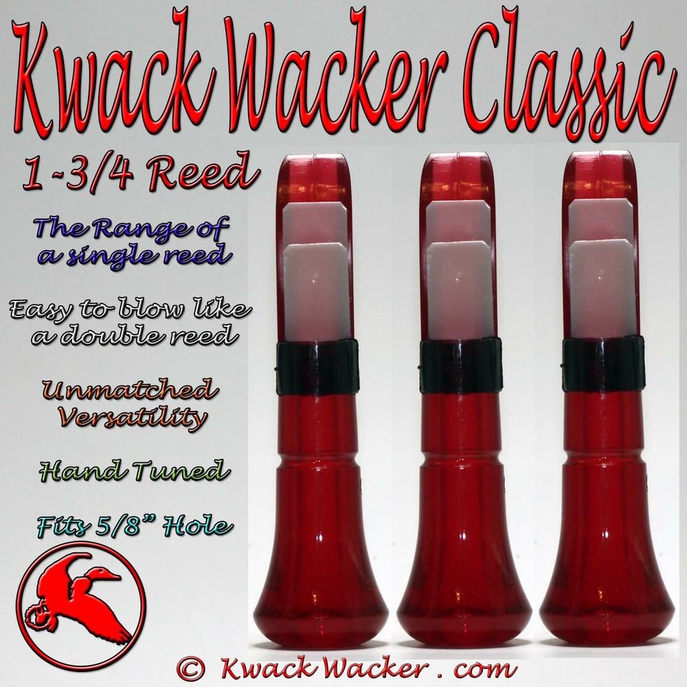 Duck call Inserts Kwack Wacker Classic 1-3/4 Reed 3 Pack