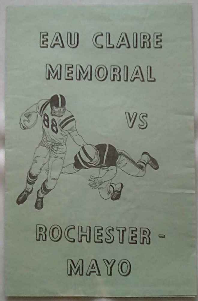 Eau Claire Memorial vs Rochester Mayo 1971 (1971, Program)