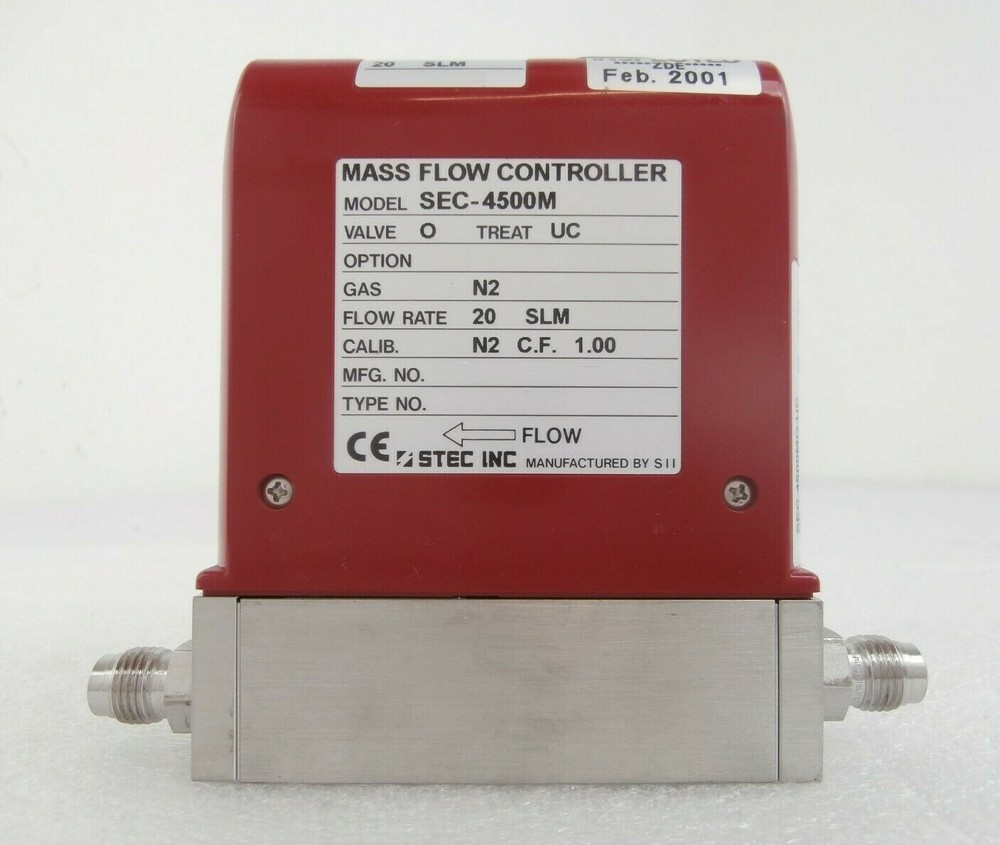 STEC SEC-4500MO-UC Mass Flow Controller MFC SEC-4500 20 SLM N2 Working Surplus