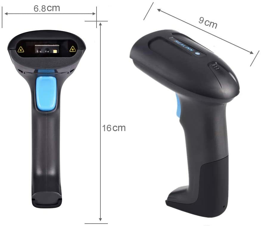 Realinn RL6200W Wireless Barcode Scanner 1D 2D QR Code Scanner USB Rechargeable