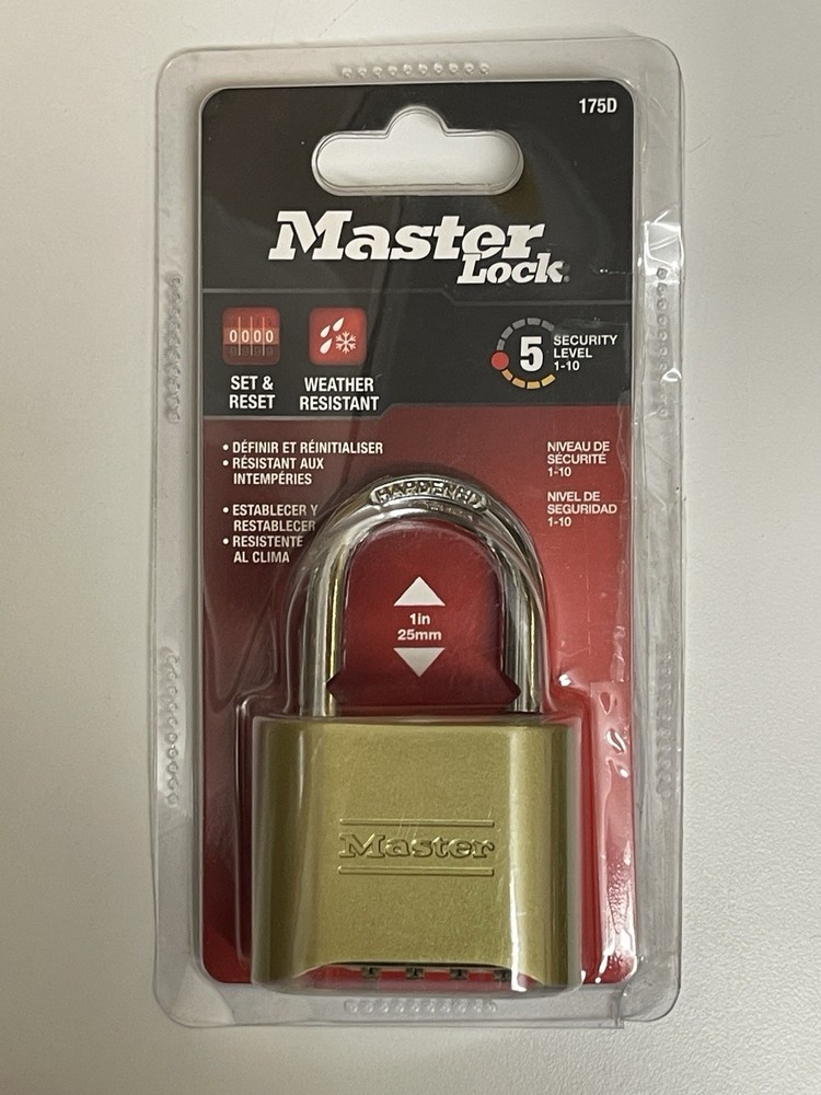 Master Lock 175D Combination Lock With Key