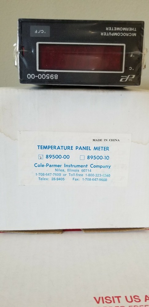 COLE-PARMER 89500-00 TEMPERATURE PANEL METER