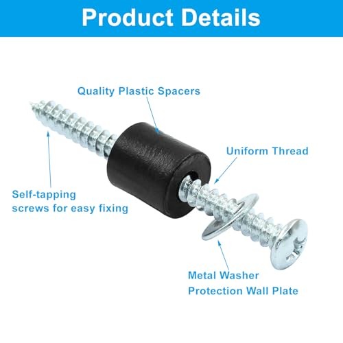 24 Set (72 Pieces) Pegboard Mounting Kit, Pegboard Spacers Pegboard