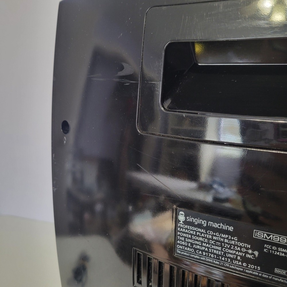 Singing Machine ISM990BT Bluetooth Karaoke System CD Player iPad iPhone Android