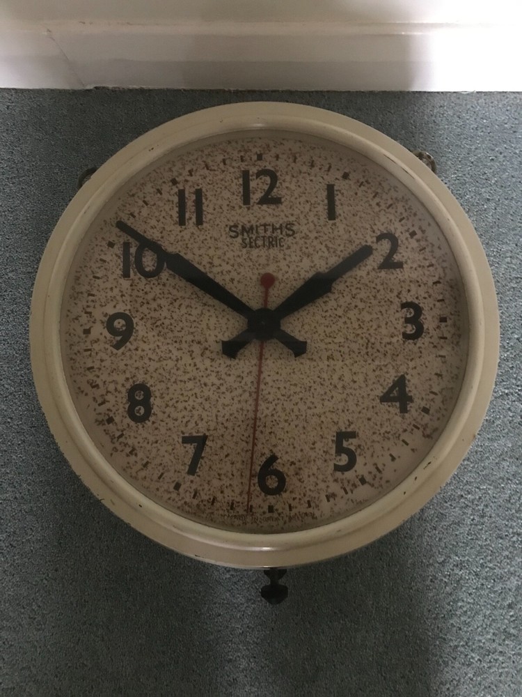 Train station Smiths sectric double sided clock requires restoration.
