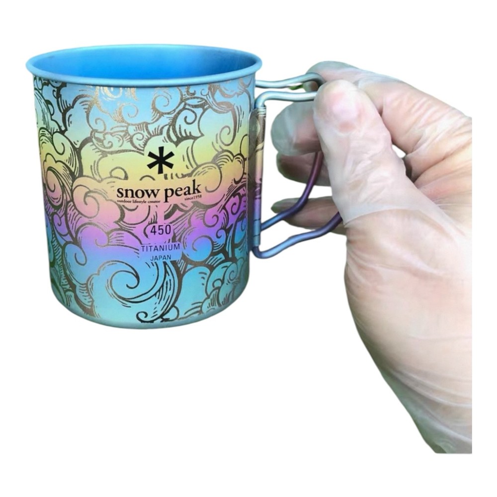 Snow Peak Titanium Mug 450ml Custom Design Camping Cup Ultralight