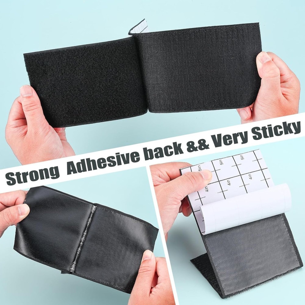 Multi-Surface 20Ft x 4 Inch Heavy-Duty Hook & Loop Tape - Ideal for DIY Projects