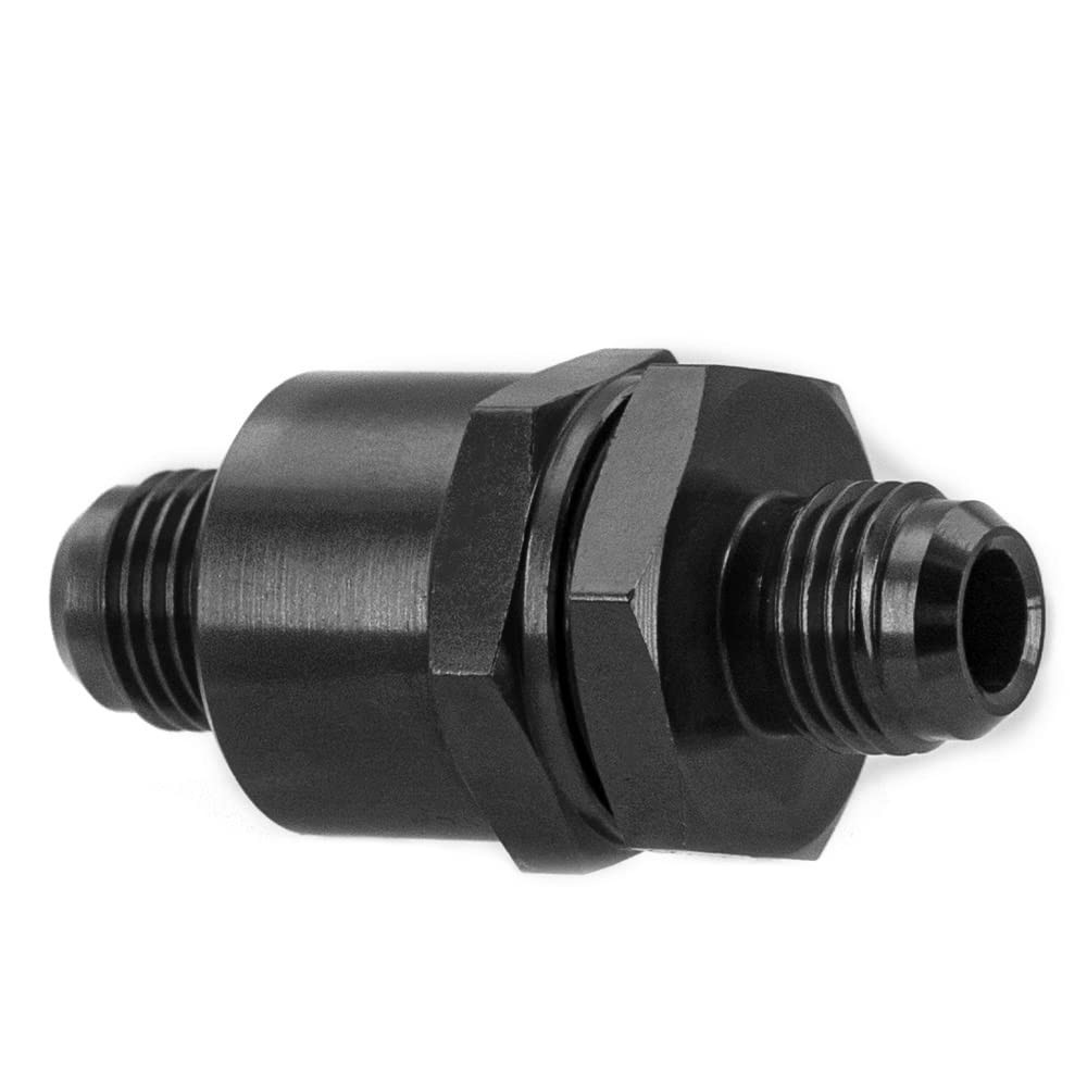 6AN Inline Check Valve One Way Non Return Aluminum Black