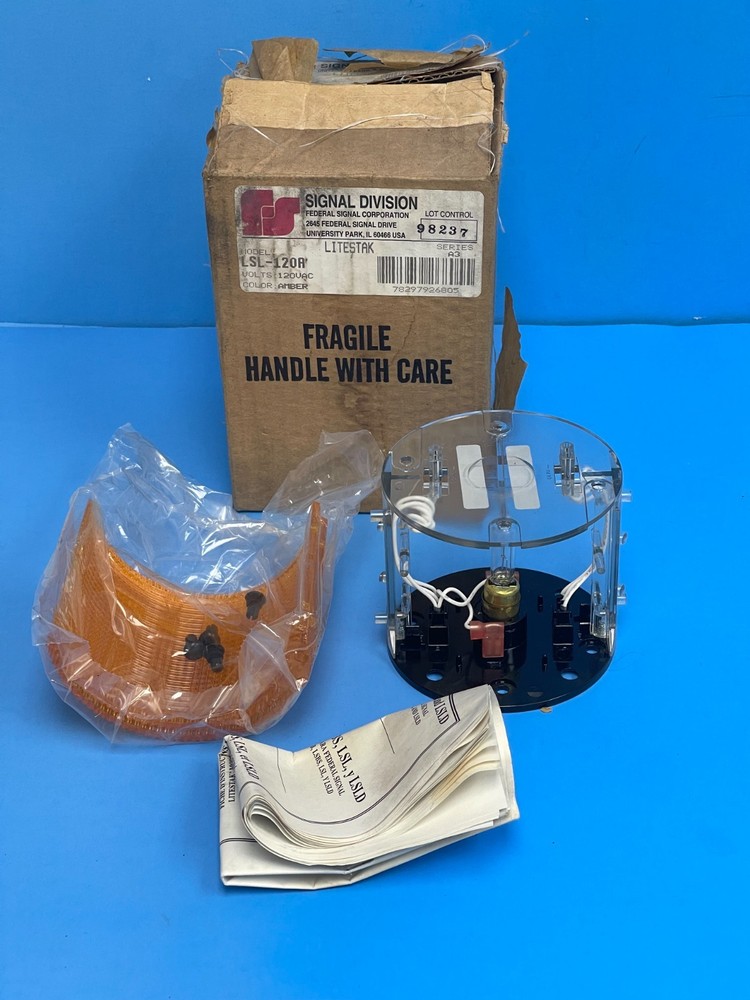 Federal Signal Litestak Amber Lens Indicator Stack Light Model LSL-120A