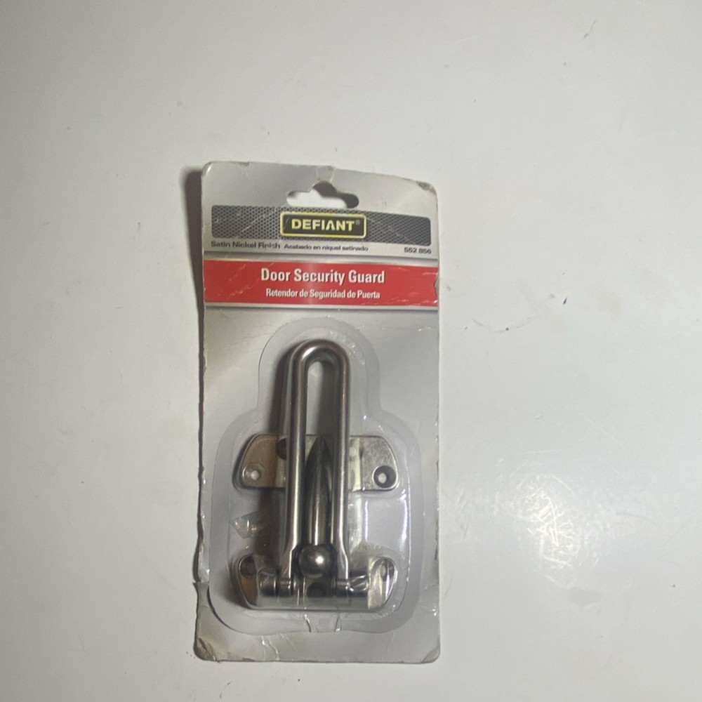 Defiant Door Security Guard Satin Nickel Silver Locking Feature 552 856