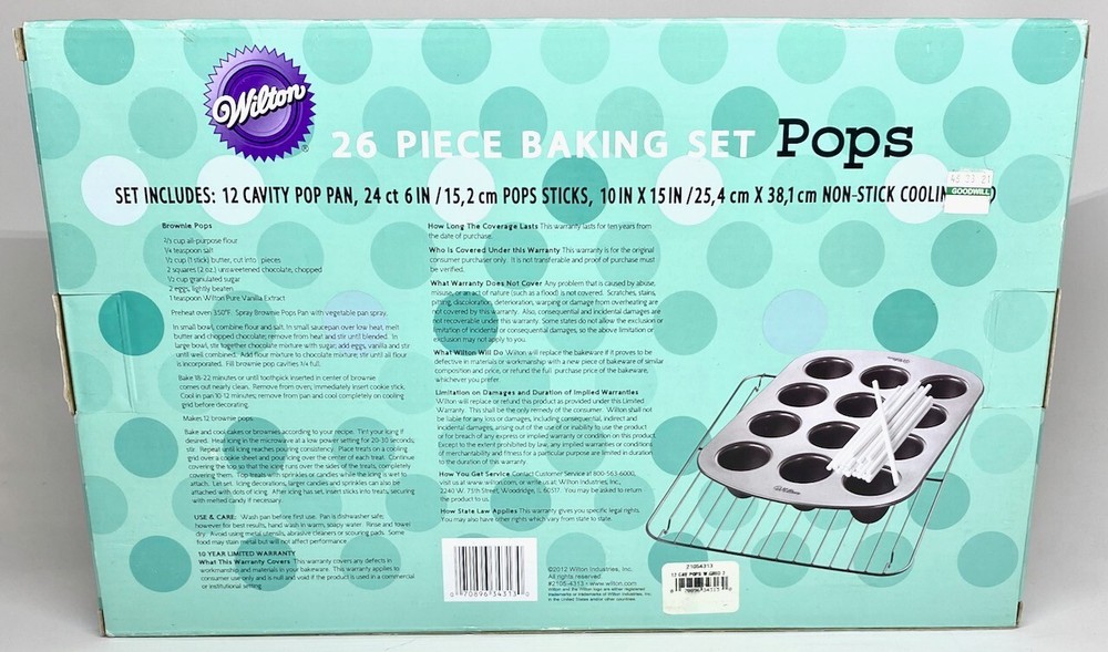 New Wilton 26 Piece Baking Cake Pop Set