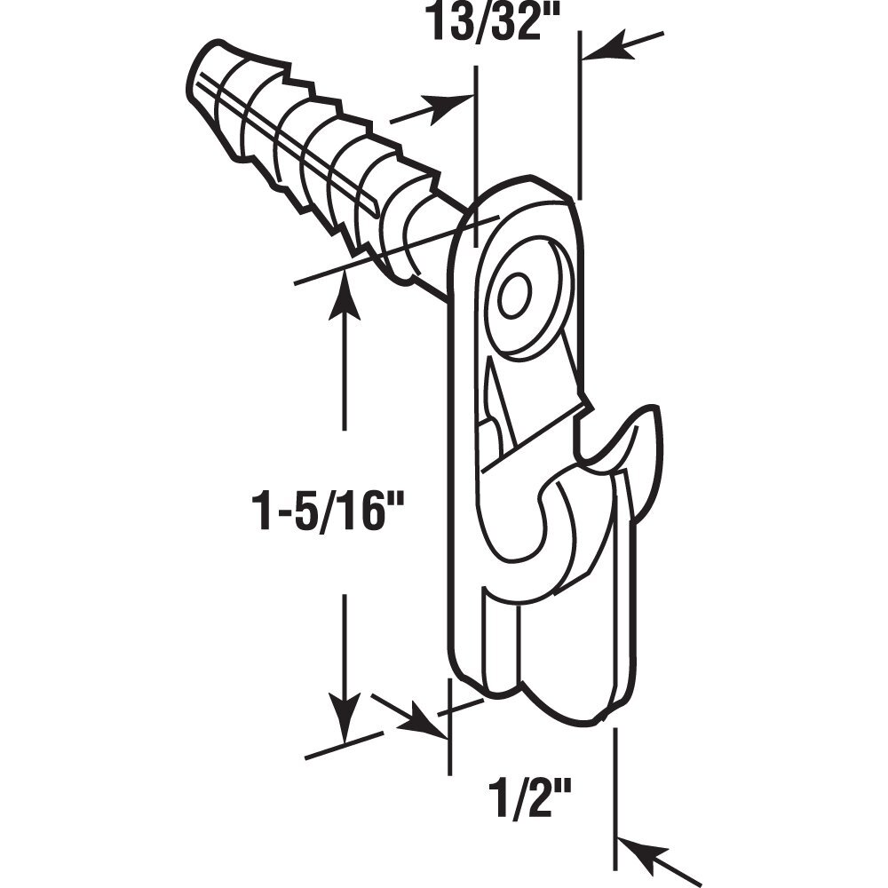 MP7017 Wire Shelf Back Wall Clip with Anchor 12 Pack White